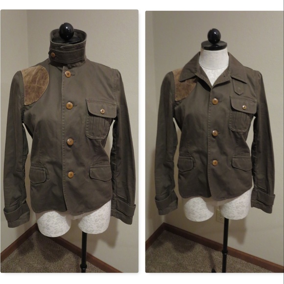 Ralph Lauren Blue Label Jackets & Blazers - Ralph Lauren Blue Label cotton twill jacket suede